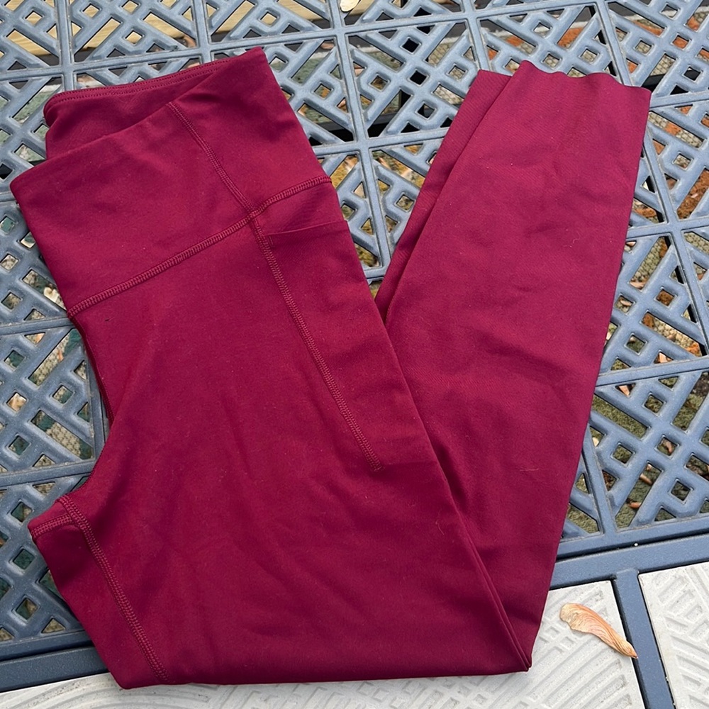 GapFit Recycled Power Burgundy Full Length Leggings